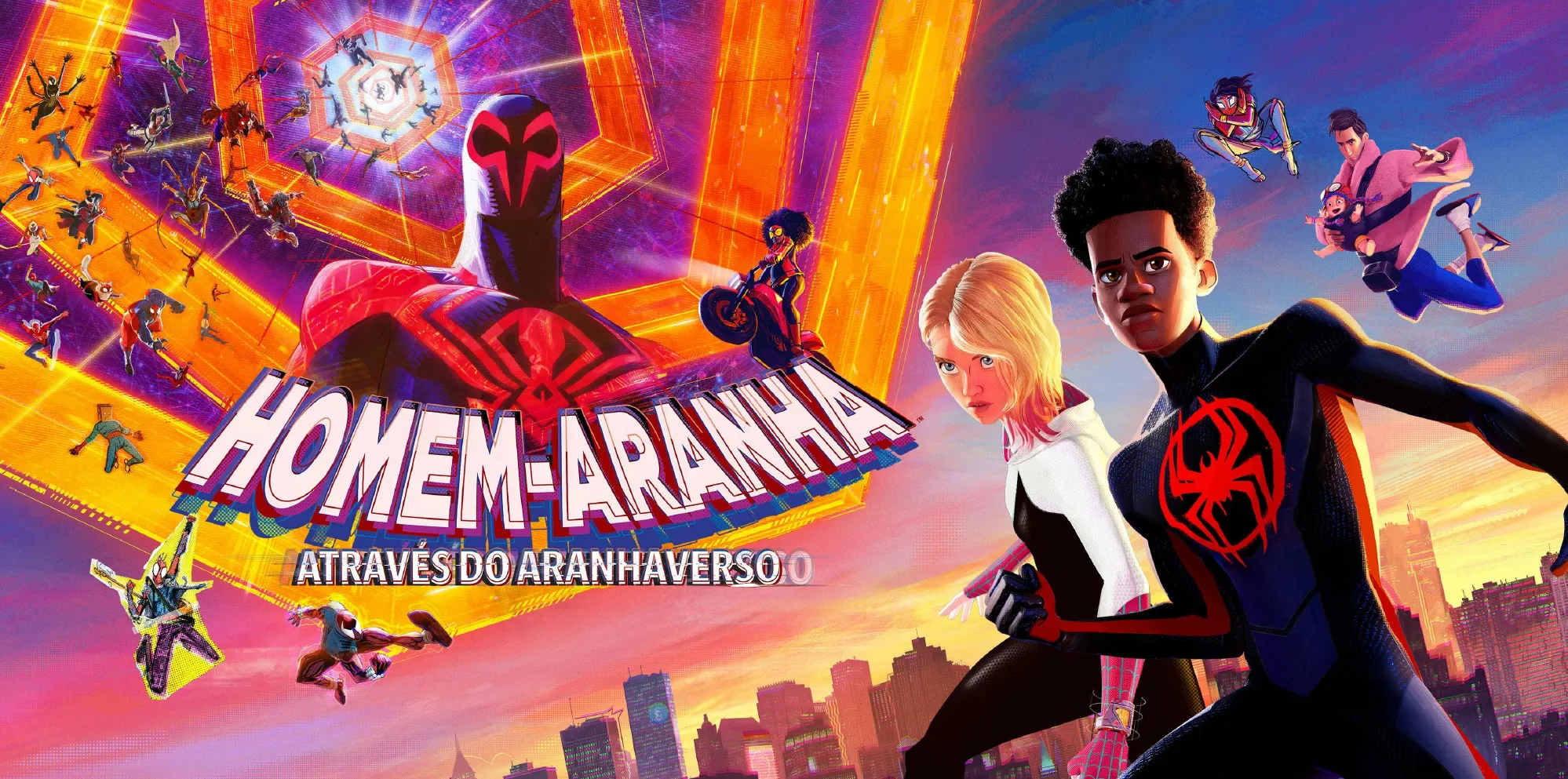 Arte da parceria Bubble Mix com o filme Homem-Aranha: Através do Aranhaverso